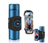 Accessoire pour bouteille d'eau de gym HOMURY, support de téléphone portable à verrouillage intelligent à 360° avec compartiment pour cartes, support de téléphone portable pour bouteille, avec