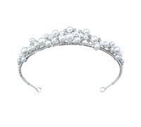 Accessoire pour cheveux couronnes de perles de mariée avec scintillants et bandeau ergonomique pour un ajustement sûr le jour du mariage, accessoire pour cheveux pour séance photo
