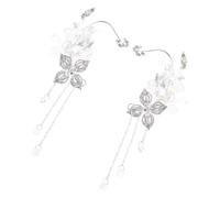 Accessoire pour cheveux de mariée/boucles d'oreilles élégant avec chaîne frontale pour mariage et fiançailles, photo de mariée, taille unique, Comme décrit