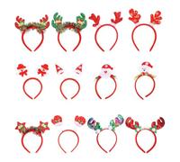 Accessoire pour Cheveux de Noël 12pcs, Serrage Tete Garcon, Carnaval | Décoration Capillaire Flexible en Plastique et Résine, pour Fête de Noël et Usages Garçon et Filles Adultes Style Aléatoire