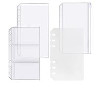 Accessoire pour classeur à anneaux en D Pochettes perforées Séparateur Règle Onglet Index (Combinaison de poche, A6)