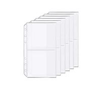 Accessoire pour classeur à anneaux en D Pochettes perforées Séparateur Règle Onglet Index (Double poche, A6)