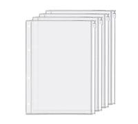 Accessoire pour classeur à anneaux en D Pochettes perforées Séparateur Règle Onglet Index (Poche zippée, A4)