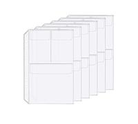 Accessoire pour classeur à anneaux en D Pochettes perforées Séparateur Règle Onglet Index (Trois poches, A5)