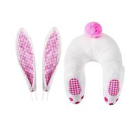 Accessoire pour couronne de lapin de Pâques, kit de guirlande avec oreilles de lapin, 3 pièces | Accessoire mignon de la guirlande du panneau de bienvenue du lapin de bande dessinée pour la décoration