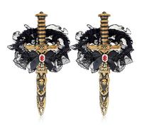 Accessoire pour Déguisement Pirate femmes, 2 Pièces Jarretière Pirate avec Accessoires, Accessoire de Jarretière de Costume de Pirata pour Carnaval Halloween Cosplay (Noir-A)