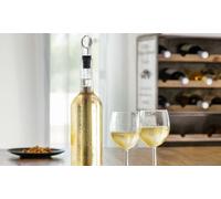 InnovaGoods – Bouchon verseur aérateur de vin 2-en-1 Pétales élégants, anti-goutte hermétique Noir