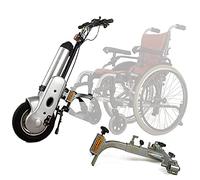 Accessoire pour fauteuil roulant Handbike électrique 400 W Enrouleur de fauteuil roulant, Kit de conversion pour fauteuils roulants électriques, 3 vitesses réglables, avec éclairage avant, A