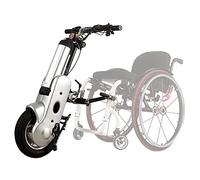 Accessoire pour fauteuil roulant Handbike électrique 400 W Enrouleur de fauteuil roulant, Kit de conversion pour fauteuils roulants électriques, 3 vitesses réglables, avec éclairage avant, A