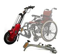 Accessoire pour fauteuil roulant Handbike électrique 400 W Enrouleur de fauteuil roulant, Kit de conversion pour fauteuils roulants électriques, 3 vitesses réglables, avec éclairage avant, A