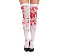 Accessoire pour Halloween Bas tachés de sang pour femme Blanc