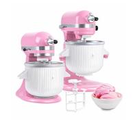 Accessoire pour Machine à Crème Glacée pour KitchenAid Batteur sur Socle - Pour les Modèles 4.5QT, 5QT & 6QT Tilt-Head et Bowl-Lift - Bol de 1,9L pour Crème Glacée, Sorbet, Gelato et Yaourt Glacé