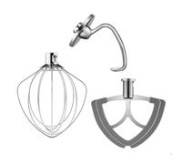 Accessoire pour Mélangeurs, Batteur à Bord Flexible, Crochet Pétrisseur K45WW, Fouet à 6 Fils pour Kitchenaid, Pièces de Batteur su