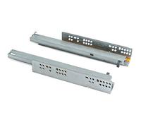 Accessoire pour tiroir - EMUCA - Coulisses invisibles à roulettes 400mm - Sortie totale - Fermeture amortie