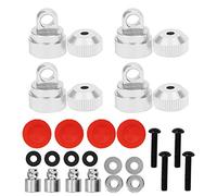 Accessoire pour TRXXAS SLASH 2WD RC voiture noir argent titane bleu 17mm 13mm 21g Amortisseur en alliage d'aluminium couvercle supérieur de haute résistance Durable mise à (S argent)