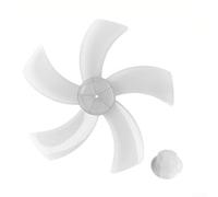 Accessoire pour ventilateur de table - Lame à 5 feuilles avec cache-écrou pour ventilateur de 40,6 cm - 30,5 cm - Blanc