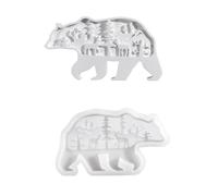 Accessoire pratique en silicone robuste pour bougeoir en forme d'ours polaire, portable, pour cadeaux faits à la main et pour porter des polaires décoratifs domestiques