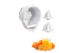 Accessoire presse-agrumes compatible avec les robots KitchenAid, comprenant un presse-agrumes avec 2 embouts et un couvercle anti-éclaboussures.