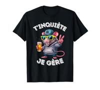 Accessoire Rat Souris Humour Bière Apéro T'inquiète Je Gère T-Shirt