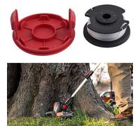 Accessoire robuste pour débroussailleuse sans fil 20 V : capuchon de bobine HT19-401-003-06 HT19-401-003-07 avec fil en nylon blanc naturel de 1,6 mm