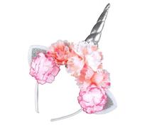 Deguisetoi Serre-tête Licorne avec pivoines roses – Adulte Taille Unique Rose