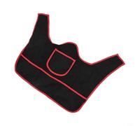 Accessoire Serviette de sudation pour guidon fixe pour vélo absorbant, équipement intérieur, poignée antidérapante, lavable, remise en forme, housse stationnaire, cyclisme - tissu éponge (noir/rouge)