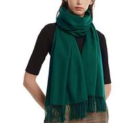 Accessoire Top Tendance Cachemire Écharpe Chèche Foulard Femme Homme Très Doux Couleur Unie (+20 Couleurs) (Vert émeraude)