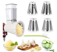 Accessoire trancheur/déchiqueteuse pour mélangeurs Kitchenaid, râpe à fromage, hachoir à légumes, salade et râpe (4 lames)