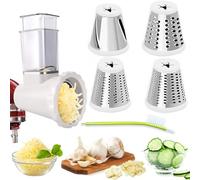 Accessoire trancheur/déchiqueteuse pour mélangeurs Kitchenaid, râpe à fromage, hachoir à légumes, salade et râpe (4 lames)