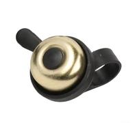 Accessoire trompette en cuivre pour VTT - Son amélioré - Réfléchissant - Sécurité légère - Support stable - 5,8 x 3,4 x 3 cm - Noir doré argenté - Pour cyclisme urbain tout-terrain (doré)