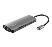 Trust Adaptateur USB-C Dalyx 7-en-1, HDMI, 2x USB-A, Ethernet, SD/MicroSD, port de charge USB-C