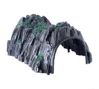 Accessoire tunnel de chemin de fer en plastique pour grotte pour trains jouets - Arche en pierre réaliste pour tracés de piste 9,5 cm de haut