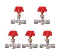 Accessoire Universel de Compresseur d'Air - 5Pcs Valve en Laiton à Aiguille 1/4 Po pour Sortie de Pompe