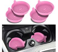 Accessoire Voiture - 4 Coasters Roses Antidérapants - Pour Gobelets Et Boissons - Universel - Jack Daniels