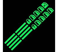 Accessoire Voiture Interieur Pour poignée de porte de voiture bouton interrupteur lève-vitre autocollants Gadgets de voiture autocollants de voiture fluorescents autocollants Intérieure Voiture(Green)