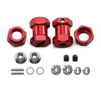 Accessoire Voiture RC Adaptateur De Moyeu Hexagonal Roue Métal 12mm pour Tamiya Dt02 Dt-02 Dt03 58354 Frog 58346 Wr-02 Rc Pièces Mise À Niveau Voiture Décoratives(Red)