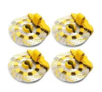 Accessoire Voiture RC Moyeu D'entraînement Disque Frein Mental Alliage D'aluminium 4 Pièces pour Traxxas pour Unlimited pour Desert pour Racer pour Udr 8569 1/7 Rc(Yellow)