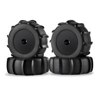 Accessoire Voiture RC pour 1/10 Voitures RC Pièces De Rechange pour Camions Short-Course 4 Roues en Plastique avec Pneus en Caoutchouc(Black)