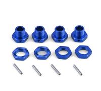 Accessoire Voiture RC Pour Arrma 1/7 Pour Infraction 6S Pour Limitless 6S Pour Felony 6S 1/8 Pour Typhon 6S Adaptateur Moyeu Hexagonal Roue En Métal 17 Mm Pour Voiture RC Avec Pièces D'écrou(Blue)