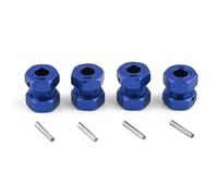 Accessoire Voiture RC pour Arrma 6S pour Kraton pour Typhon pour Outcast pour Infraction pour Limitless pour Mojave 1/7 Adaptateur Moyeu Hexagonal Roue Allongée Métal(Blue)