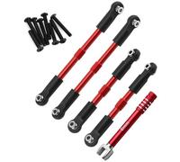 Accessoire Voiture RC pour Arrma pour Gorgon 4X2 pour Vorteks 2Wd Fury Mega 550 Tremblement 1/10 Tendeurs en Métal Maillons Cambrure Jeu D'orteils Pièces(Red)