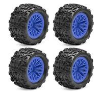 Accessoire Voiture RC pour Arrma pour Typhon pour Grom pour Granite 1/18 Pièces Rechange Voitures RC 4 Hexagone 12 Mm Accessoires Décoratifs Roues Pneus(Blue)