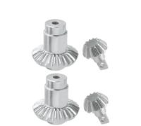 Accessoire Voiture RC pour FMS K5 pour FCX24 Xiaoqi Powder Drunk 1/24 Pièces Rechange Décoratives Voitures RC Pignon Conique Acier Trempé(Silver,2 Pairs)