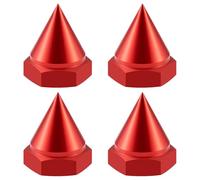 Accessoire Voiture RC pour Losi 1/5 5Ive-T 2.0 Voiture RC Camion Pièces Alliage D'aluminium Châssis Plateau Pression Direction Support Planches Skateboard Arrière(Red,Wheel Nuts)