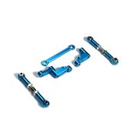 Accessoire Voiture RC pour MJX pour Hyper Go 16207 16208 16209 16210 H16 16430 1/16 Ensemble Direction Métal Mise À Niveau Kit Liaison Direction Bielle(Blue)