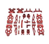 Accessoire Voiture RC pour SCY pour Jjrc 16101 16102 16103 16104 16106 16201 1/16 Pièces Mise Niveau Voiture RC Kit Métal Vulnérable Pièce Rechange Décorative(Red)