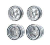 Accessoire Voiture RC pour Tamiya Grasshopper Et Hornet pour Mighty Frog pour Buggy Champ pour Fast Attack Alu Bead Lock Wheel Set Wheel Hub RC(Silver)