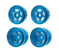 Accessoire Voiture RC pour Tamiya Grasshopper Et Hornet pour Mighty Frog pour Buggy Champ pour Fast Attack Alu Bead Lock Wheel Set Wheel Hub RC(Blue)