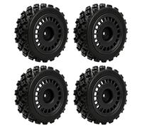 Accessoire Voiture RC pour Tamiya XV01 XV02 pour HSP 10303 10304 pour HPI pour Kyosho pour Sakura CS LC PTG-2R 1/10 Amélioration Voiture RC Pneus Jantes Hexagonaux 12 Mm(Black)