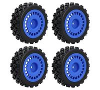 Accessoire Voiture RC pour Tamiya XV01 XV02 pour HSP 10303 10304 pour HPI pour Kyosho pour Sakura CS LC PTG-2R 1/10 Amélioration Voiture RC Pneus Jantes Hexagonaux 12 Mm(Blue)